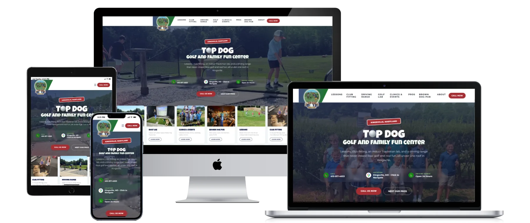 Top Dog Golf & Family Fun Center website